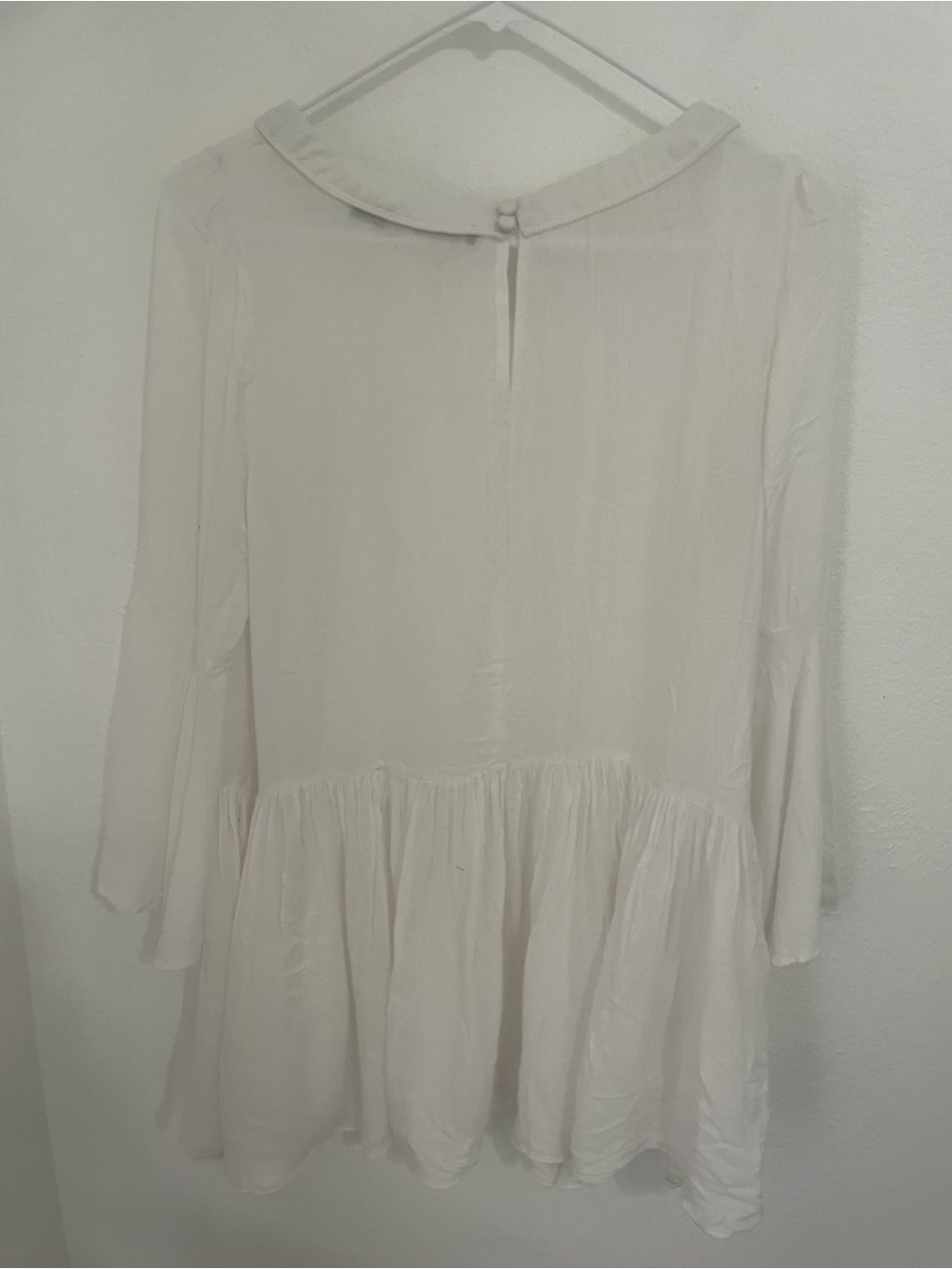 Ark & Co Cream Boho Ruffle Tunic Top - Picture 3 of 3